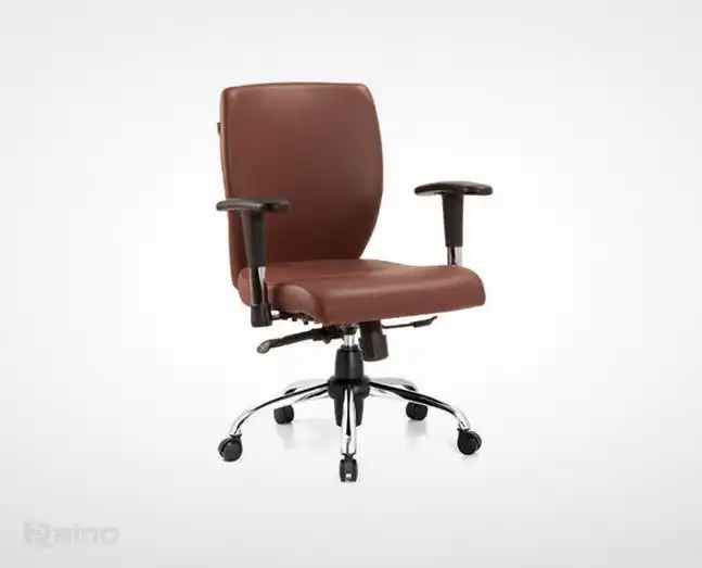صندلی کارمندی راینو J510B رنگ قهوه ای تیره